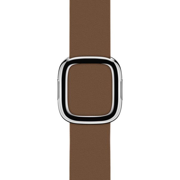 Apple Leather Band Modern Buckle für die Apple Watch Series 1 bis 9 / SE (38/40/41 mm) | Series 10 (42 mm) - Größe S - Braun