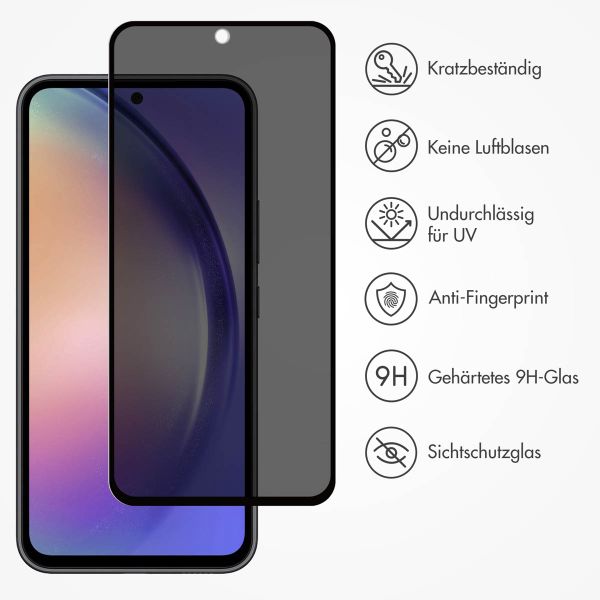 Accezz Privacy Displayschutz aus gehärtetem Glas Samsung Galaxy A54 (5G) / S23 FE