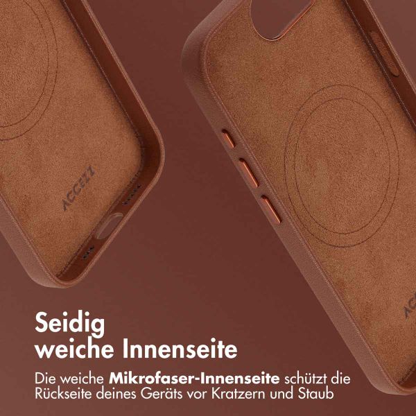 Accezz MagSafe Leather Backcover Apple iPhone 16e - Sienna Brown