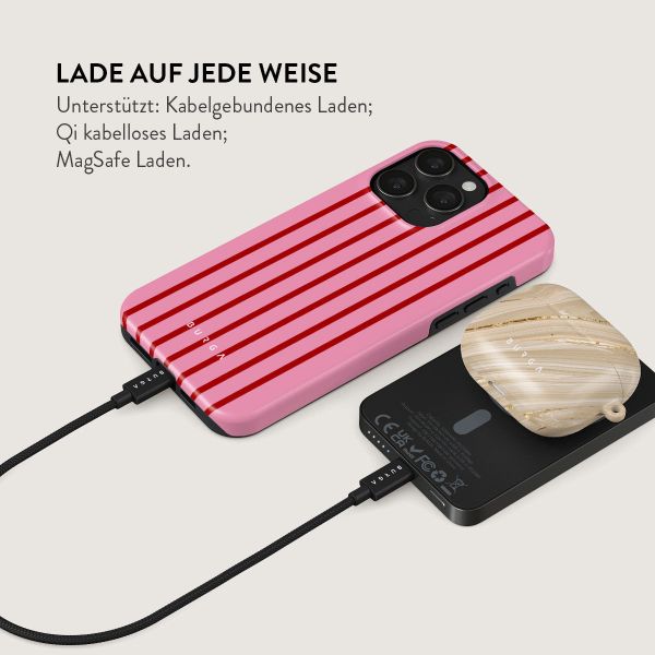 Burga Magnetische Powerbank 5.000 mAh - MagSafe und Qi2 - Favorite Bikini / Gunmetal