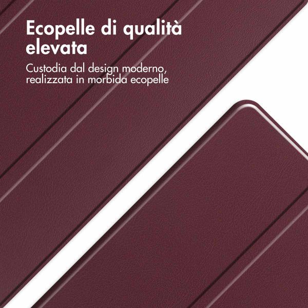 imoshion Trifold Klapphülle Apple iPad 9 (2021) 10.2 Zoll / iPad 8 (2020) 10.2 Zoll / iPad 7 (2019) 10.2 Zoll - Bordeaux
