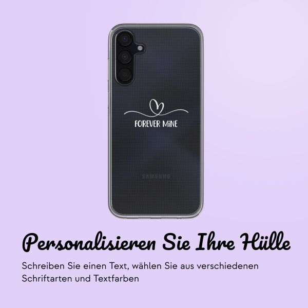 Personalisierte Hülle mit elegantem Herz Samsung Galaxy A52(s) (5G/4G) - Transparent