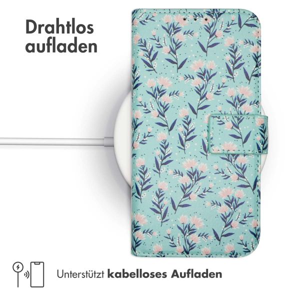 imoshion Design Klapphülle Xiaomi Redmi Note 14 Pro (5G) - Blue Flowers