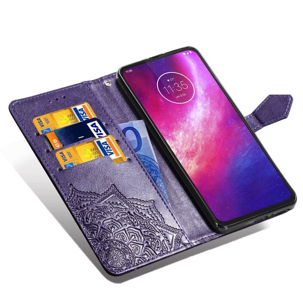 Mandala Klapphülle Violett Motorola One Hyper