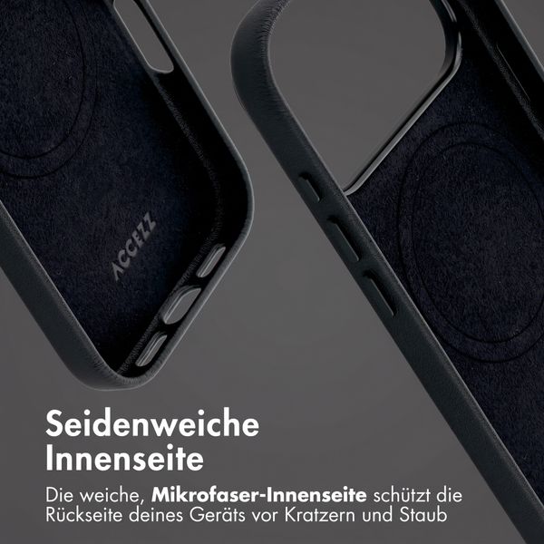Accezz MagSafe Leather Backcover Apple iPhone 18 Pro Max / 17 Pro Max - Onyx Black