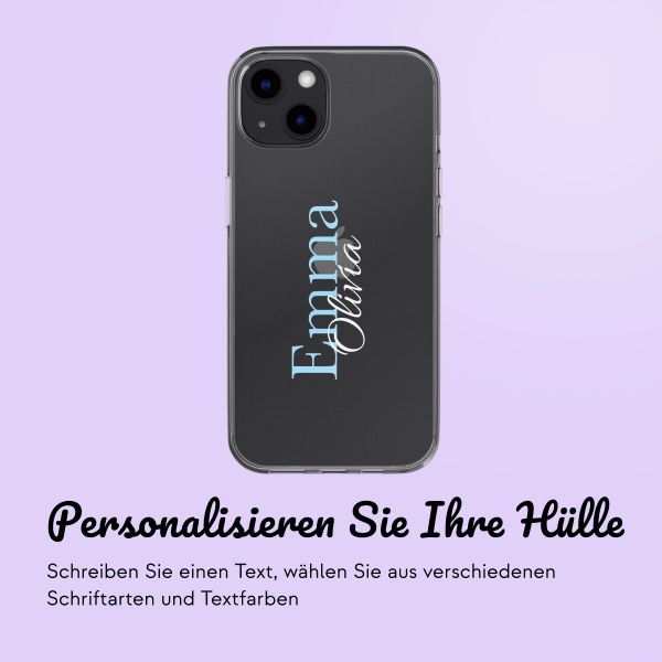 Personalisierte Hülle mit Namen iPhone 12 (Pro) - Transparent