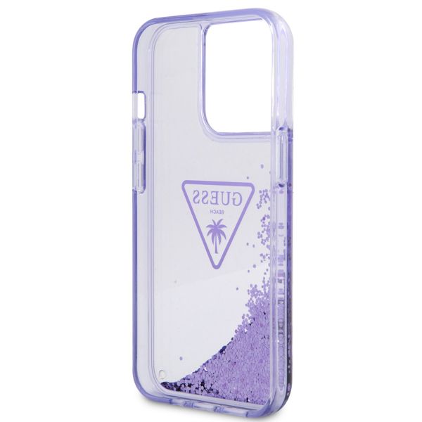 Guess Liquid Glitter Back Cover für das iPhone 14 Pro - Violett