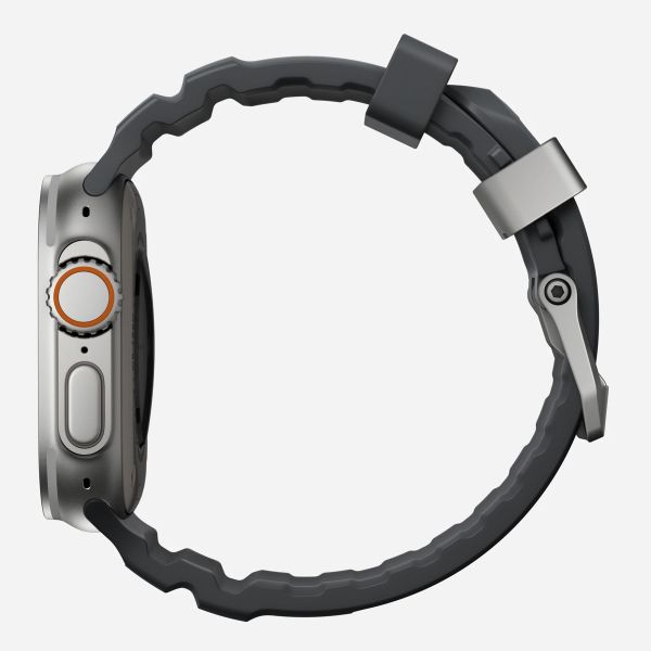 Nomad Rocky Point Armband für das  Apple Watch Series 1 t/m 11 / SE / Ultra (44/45/46/49 mm) - Storm / Titanium