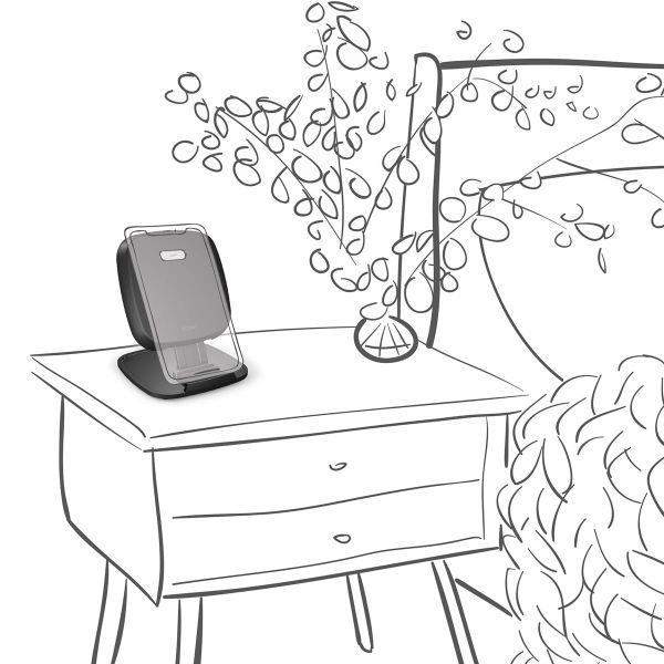 Zens Fast Wireless Charger Stand - Kabelloses Ladegerät - Mit Ladekabel - 10 Watt - Schwarz