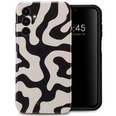 Selencia Vivid Tough Back Cover für das Samsung Galaxy A15 (5G/4G) - Art Wave Black