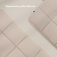 Selencia Puffy Laptop Hülle 15-16 Zoll - Laptop Sleeve - Beige