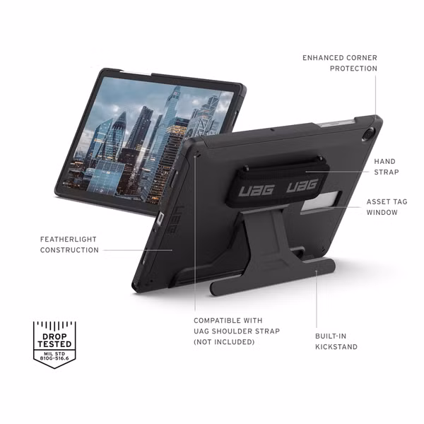 UAG Scout Backcover Handstrap Samsung Galaxy Tab A11 Plus / A9 Plus - Schwarz