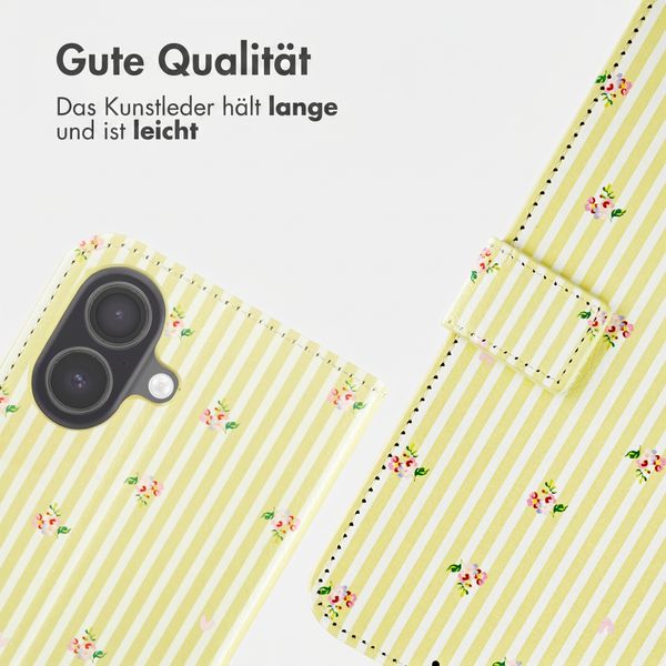 imoshion Design Klapphülle Apple iPhone 16 - Garden Stripes