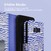 imoshion ﻿Design Klapphülle für das Samsung Galaxy S8 - White Blue Stripes