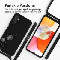 imoshion Silikonhülle design mit Band für das Samsung Galaxy A14 (4G) - Dandelion Black