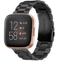 imoshion Edelstahlarmband für das Fitbit Versa 2 / Versa Lite - Schwarz