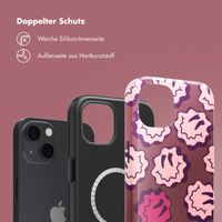Selencia Vivid Rückabdeckung mit MagSafe Apple iPhone 13 - Wavy Smiley Pink
