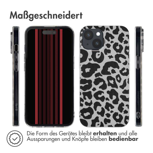 imoshion Design Hülle für das iPhone 15 - Leopard / Schwarz