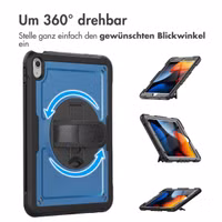 Accezz Robustes Back Cover mit Schultergurt Apple iPad 11 (2025) 11 Zoll A16 / iPad 10 (2022) 10.9 Zoll - Blau