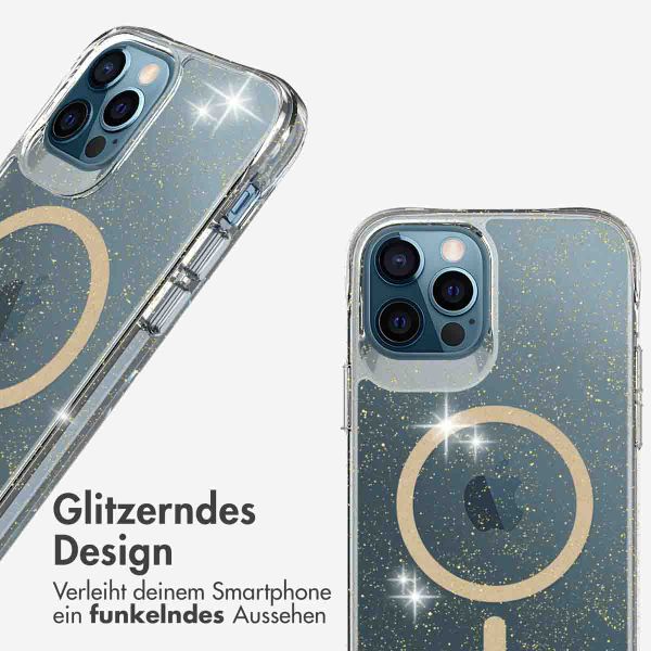 imoshion Klare Glitter-Rückschale mit MagSafe iPhone 12 (Pro) - Gold