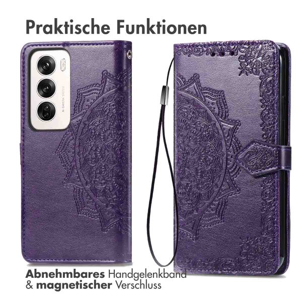 imoshion Mandala Klapphülle Oppo Reno 12 - Violett