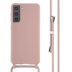 imoshion Silikonhülle mit Band für das Samsung Galaxy S21 - Sand Pink