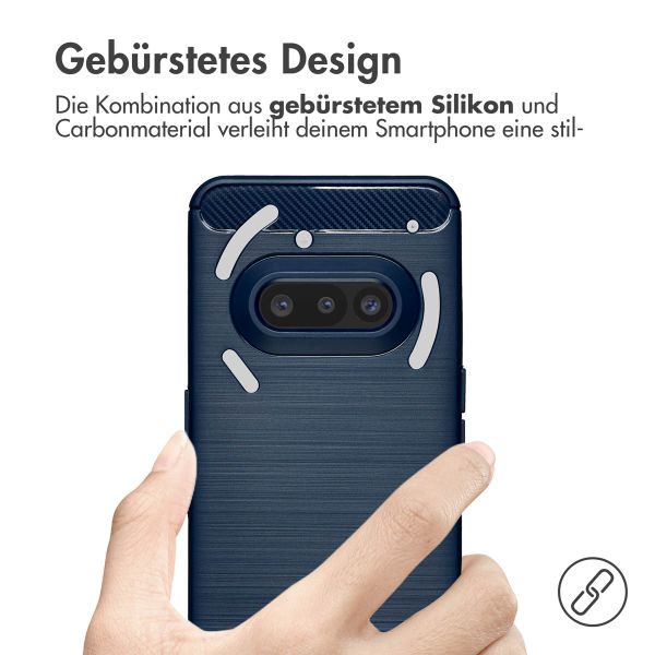 imoshion Brushed Back Cover Nothing Phone (3a) - Dunkelblau