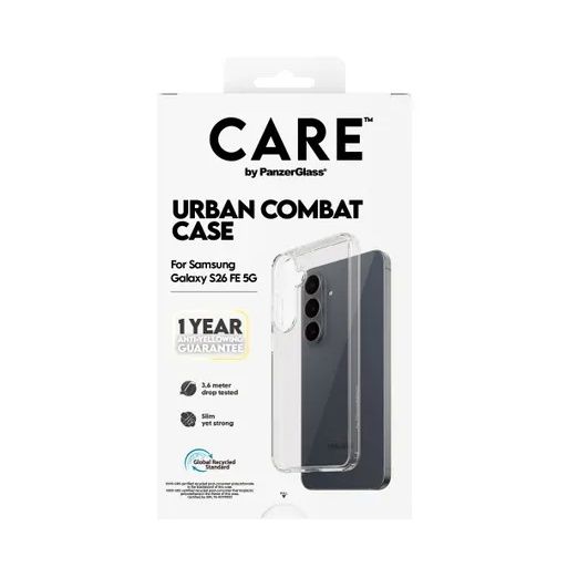 CARE by PanzerGlass Urban Combat Case Samsung Galaxy S26 FE - Transparent