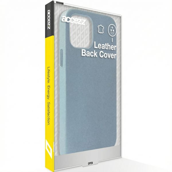 Accezz Leather Backcover mit MagSafe Apple iPhone 14 Pro Max - Dunkelblau