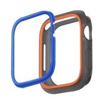 Uniq Moduo Apple Watch Hülle mit austauschbarem Rahmen für die Apple Watch 4-9 / SE - 44/45 mm - Smoke (Orange/Blue)