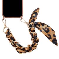 Selencia Luxus-Handyband mit Schal - Braun