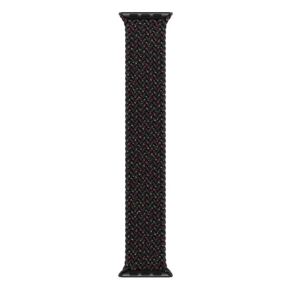 Apple Geflochtenes Solo Loop für die Apple Watch | 44/45/46/49 mm - Größe 5 - Black Unity