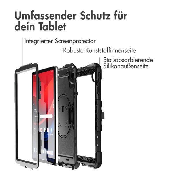 Accezz Robustes Back Cover mit Schultergurt für das Lenovo Tab M11 - Schwarz