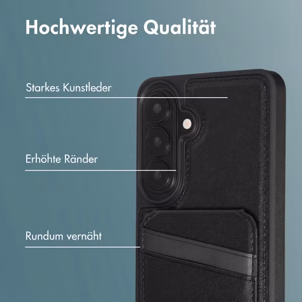 imoshion Backcover mit Kartenfach und Ständer Samsung Galaxy S26 Plus - Schwarz