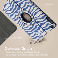 imoshion 360° drehbare Design Klapphülle Apple iPad 6 (2018) 9.7 Zoll / iPad 5 (2017) 9.7 Zoll - White Blue Stripes