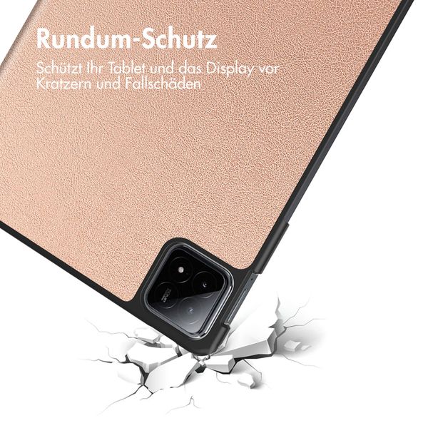 imoshion Trifold Klapphülle Schwarz für das Xiaomi Pad 6S Pro 12.4 - Rose Gold