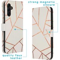 imoshion Design TPU Klapphülle Samsung Galaxy A13 (5G) / A04s - White Graphic