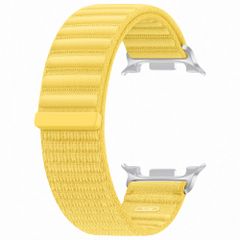 Samsung Original Fabric Armband f&uuml;r  Samsung Galaxy Watch 9 (40/44mm) / Watch 8 (40/44mm) / Classic (46mm) - Gr&ouml;&szlig;e S/M - Gelb