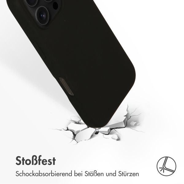 Accezz Liquid Silikoncase mit MagSafe für das iPhone 16 Pro - Schwarz