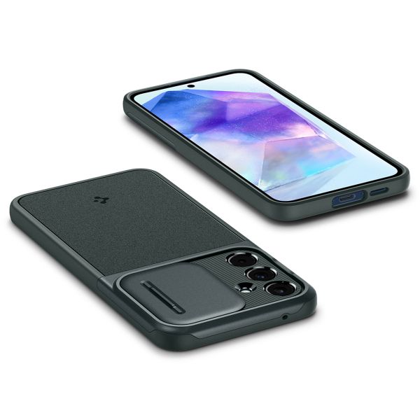 Spigen Optik Armor Kameraschieber für das Samsung Galaxy A55 - Abyss Green