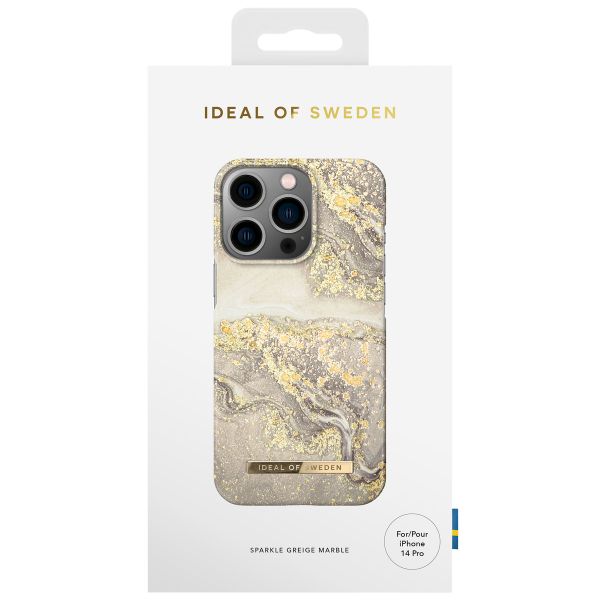 iDeal of Sweden Fashion Backcover für das iPhone 14 Pro - Sparkle Greige Marble