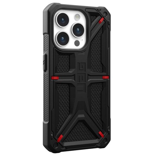 UAG Monarch Backcover für das iPhone 15 Pro - Kevlar Black