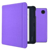 imoshion Canvas Sleepcover Klapphülle mit stand für das voor de Kobo Libra Colour - Violett