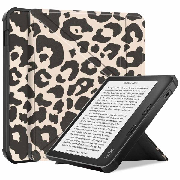 imoshion Design Klappbare Klapphülle für das Kobo Libra Colour - Leopard