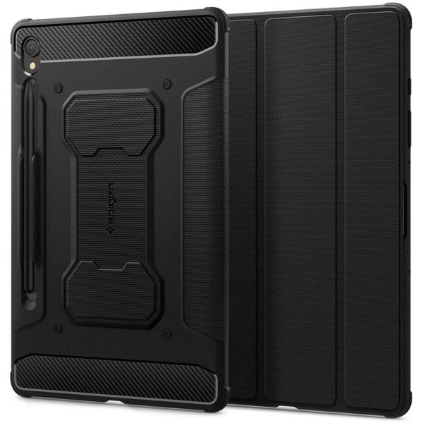 Spigen Rugged Armor Pro Klapphülle für das Samsung Galaxy Tab S9 11.0 Zoll - Schwarz