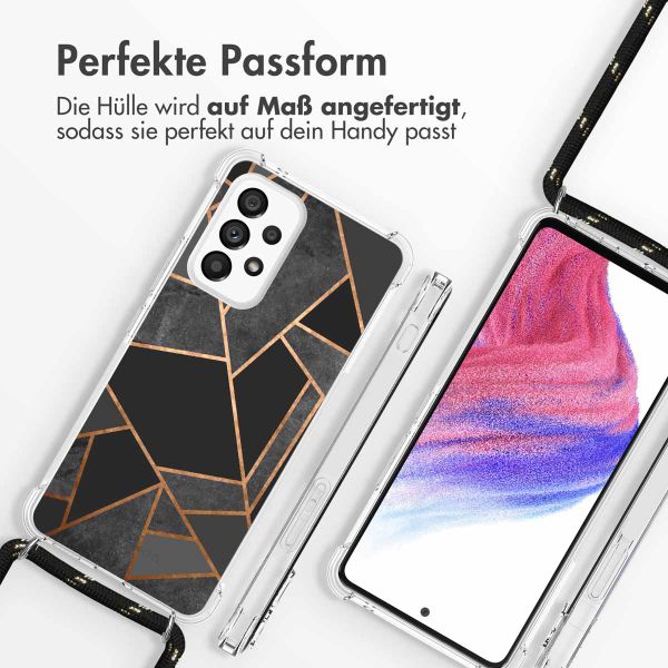 imoshion Design Hülle mit Band für das Samsung Galaxy A53 - Black Graphic