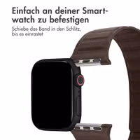 Accezz Magnetisches Echtlederarmband für Apple Watch | 38/40/41/42 mm - Chocolate Brown