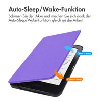 imoshion Canvas Sleepcover Klapphülle Kobo Clara HD - Violett