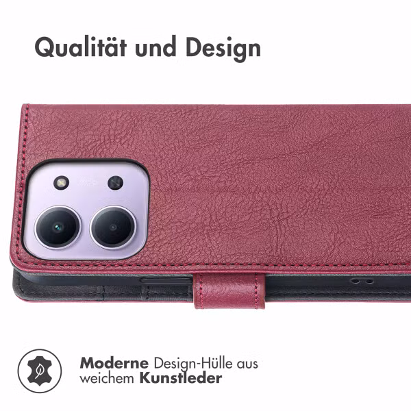 imoshion Luxuriöse Klapphülle Xiaomi Redmi 15C (5G) - Bordeaux