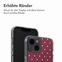 imoshion Design Hülle Apple iPhone 14 - Polka Dot Bordeaux